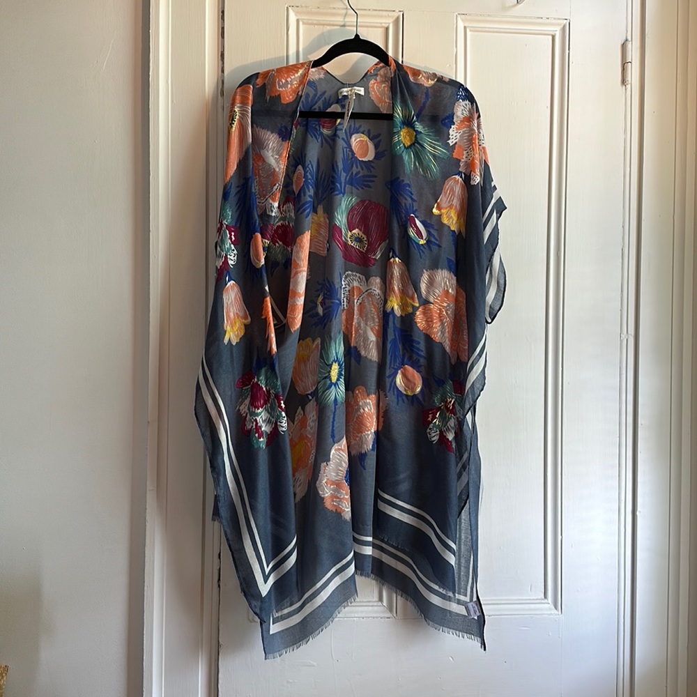 Flowy light weight shall or beach coverup